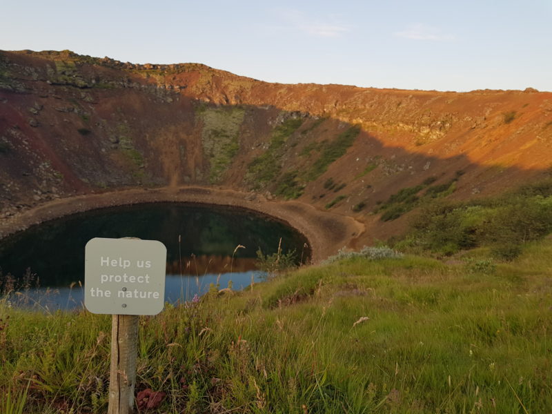 Positive Travel Iceland Guide Crater, Iceland