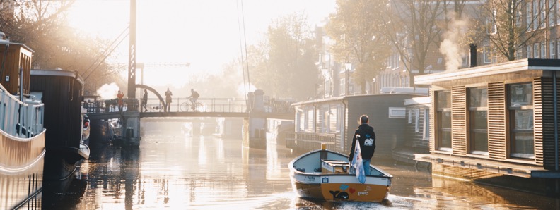Positive Travel Guide- Amsterdam Plastic whale boat